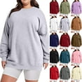 thumbnail image 1 of Elvqul Womens Sweatshirts Pullover Plus Size Tunic Gray winter Crewneck Tops for Juniors Oversized, 1 of 7
