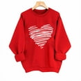 thumbnail image 1 of Elvqul Womens Sweatshirts Shirts Crew Neck Graphic Valentines Long Sleeve Holiday Sweatshirts for Women Fashion, 1 of 6