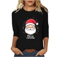 thumbnail image 1 of Elvqul Womens Tops Holiday T Shirts Pullover Christmas Green Loose Graphic Blouses for Women Crewneck, 1 of 6