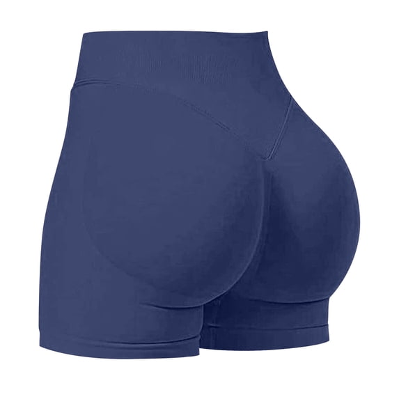 Elvqul Womens Tummy Control Shorts Skinny Shorts Cuffed Biker Shorts Mid Rise Quick Dry Pull On Solid Workout Shorts for Ladies