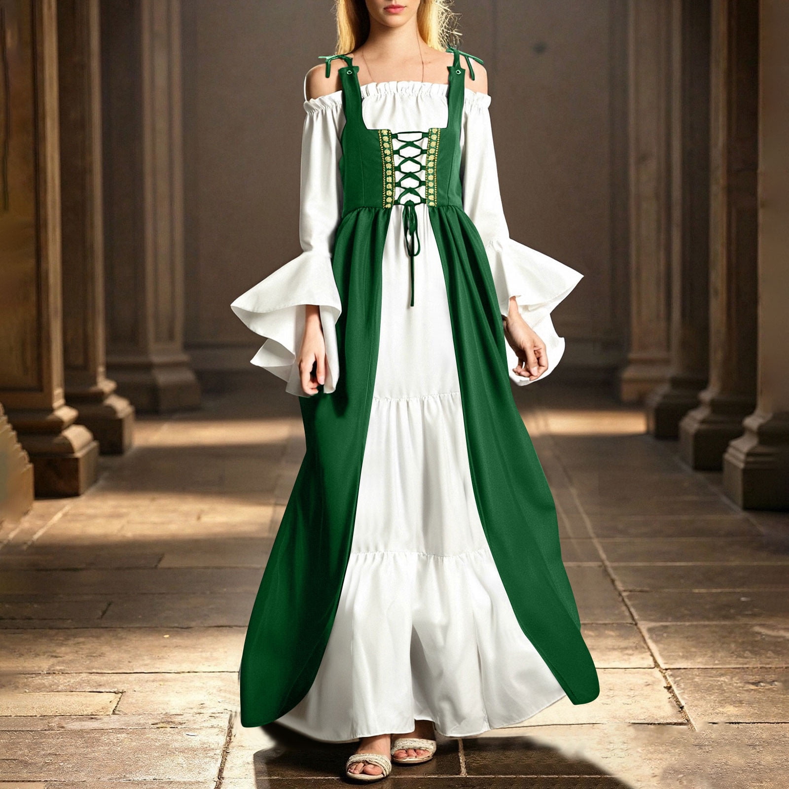 green witchy dress Gothic Medieval Renaissance Witch Dress, Green