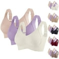 thumbnail image 1 of Elvqul Womens Wireless Bras 3 pack Push up Seamless Sports Yoga Bra for Women Comfortable, 1 of 7