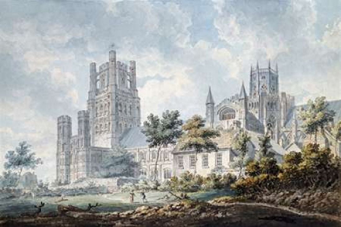 Ely Cathedral From The South-East Canvas Art - Edward Dayes (12 x 18)