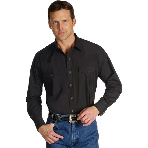 Ely Cattleman Big and Tall Long Sleeve Solid Western Shirt