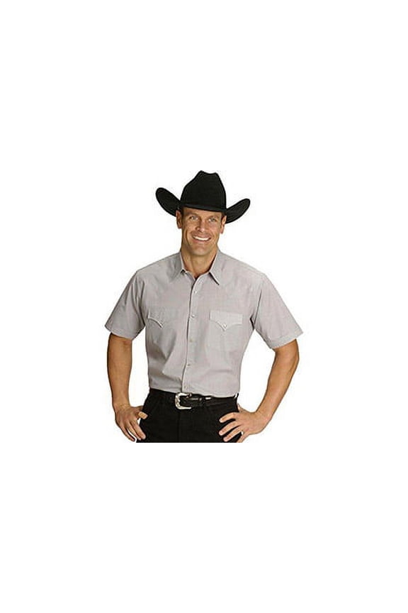 Big and Tall Short Sleeve Solid Western Shirt
