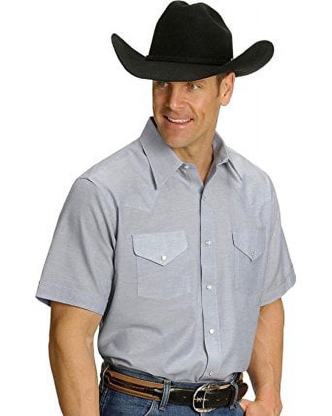Ely Cattleman Big and Tall Short Sleeve Solid Western Shirt - Walmart.com
