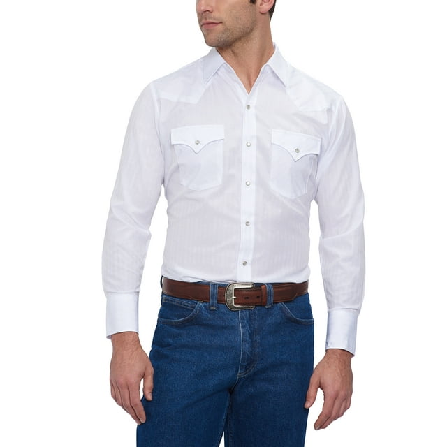 Ely Cattleman Men's Long Sleeve Solid Western Shirt