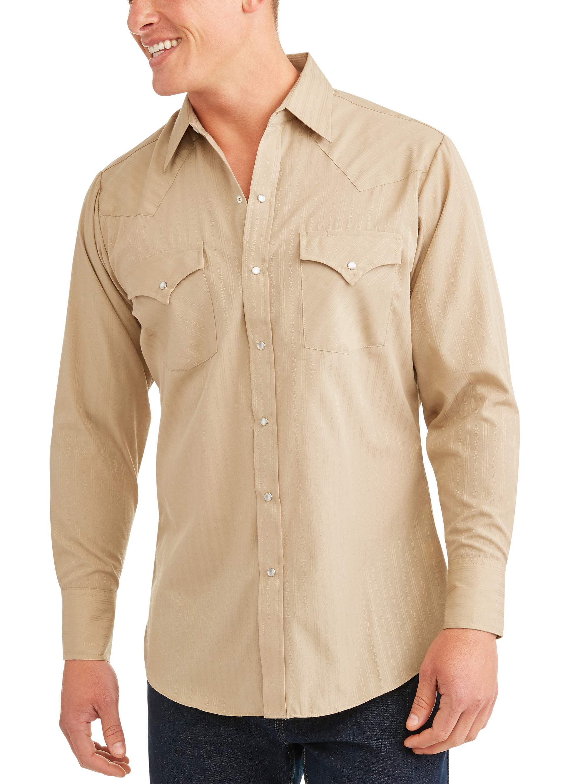 Ely Cattleman Men's Long Sleeve Tone on Tone Western