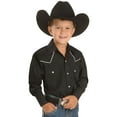 thumbnail image 1 of Ely & Walker Kids Boys Solid Black Western Shirt L/S Poly/Cotton L, 1 of 2