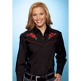 thumbnail image 1 of Ely & Walker Womens Black Western Shirt L/S Poly/Cotton M, 1 of 2