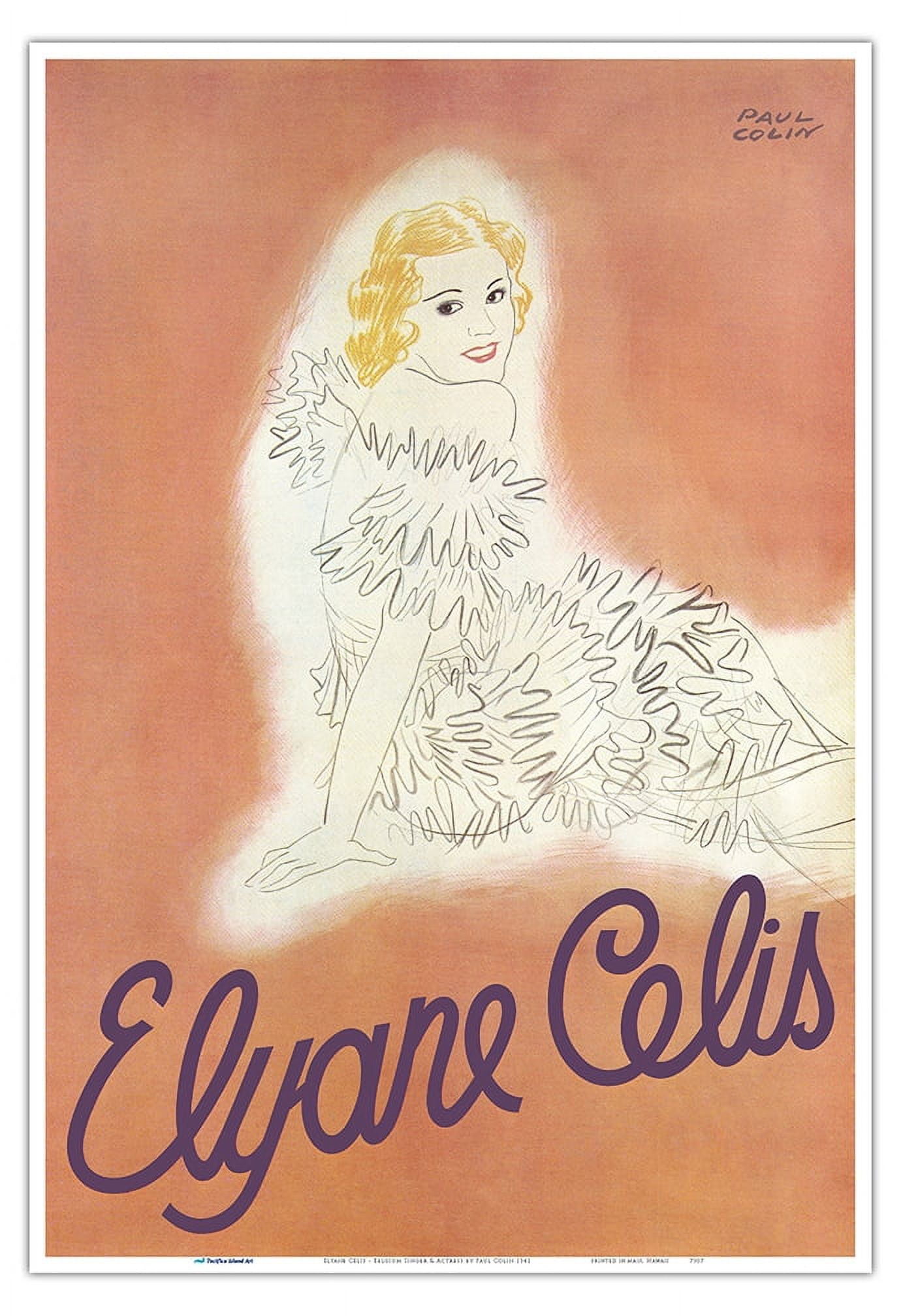 Elyane Célis - Belgium Singer & Actress - Vintage French Music Poster ...