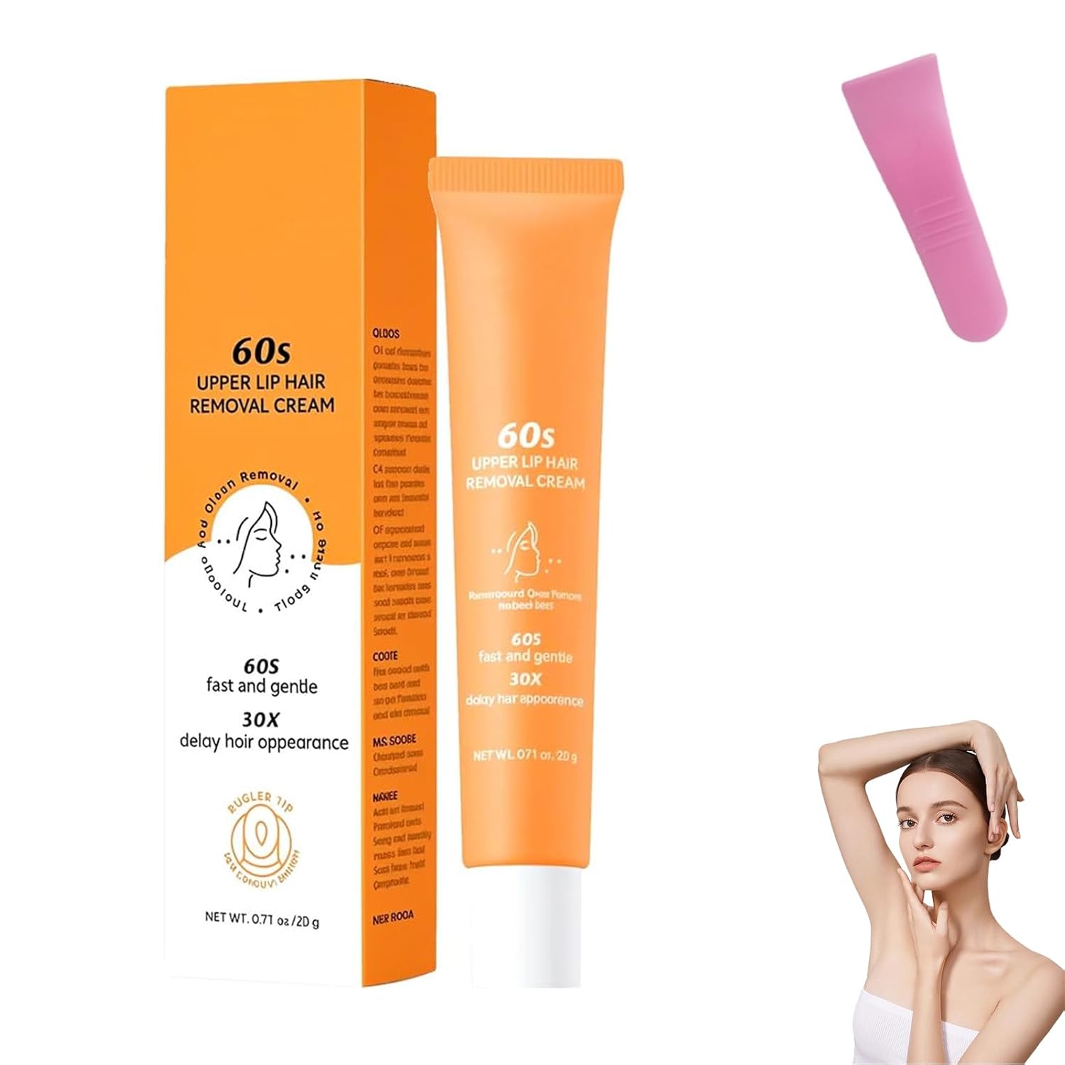 Elycura Lip Hair Removal Cream - Gentle Facial Hair Removal - Quick ...