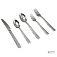 thumbnail image 1 of Elyon Hammered 20-Piece Reflective Silver Flatware Set, Stainless Steel, Service for 4, 1 of 7