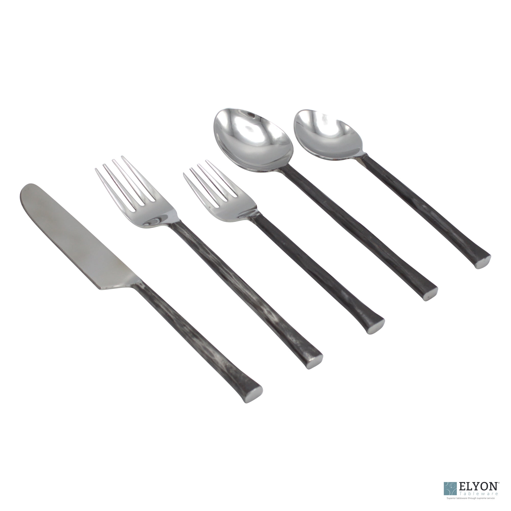 Elyon Lavista Hand-Forged Stainless Steel Flatware Set - Service for 4