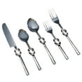 thumbnail image 1 of Elyon Reef Knot Reflective Silver 20 Piece Flatware Set Indian Artisan-Made Set Hand-Forged Stainless Steel Service for 4, 1 of 7