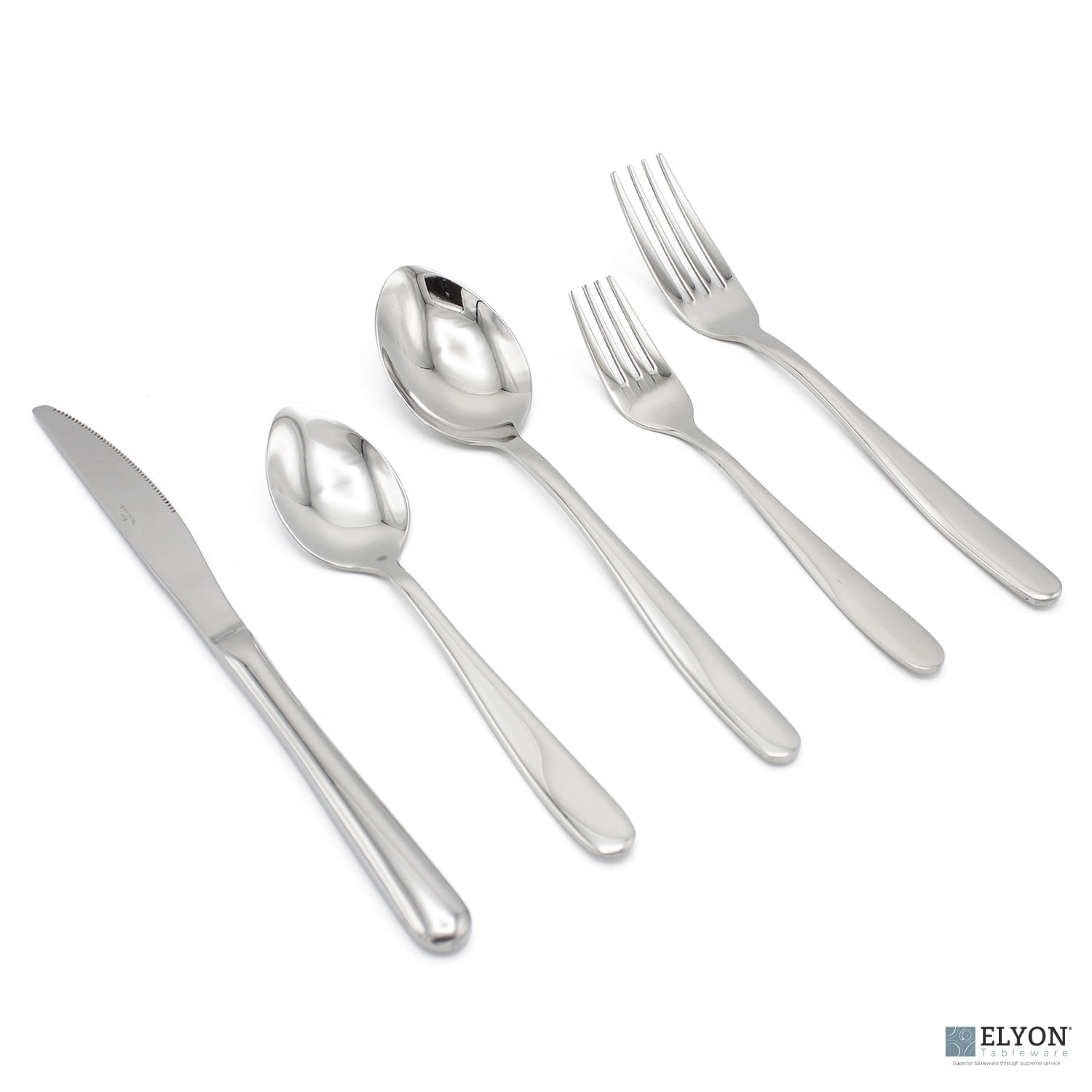 Elyon Tableware Elyon Remsen Reflective Silver Flatware Set Stainless Steel - Service For 4