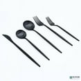 thumbnail image 1 of Elyon Tableware® 20-Piece Matte Black Flatware Set, Stainless Steel, Thin Handles, Service for 4, 1 of 7