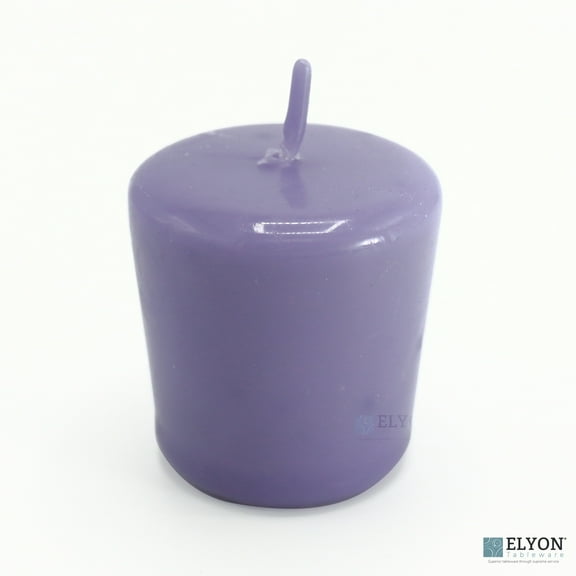 Elyon Tableware 24 Lavender Unscented Wax Votive Candles, 15 Hours Burn Time