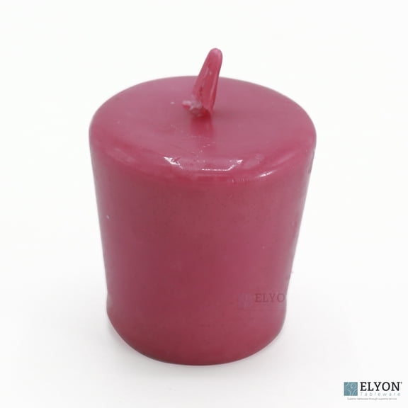 Elyon Tableware 24 Mauve Colored Unscented Wax Votive Candles, 15 Hours Burn Time