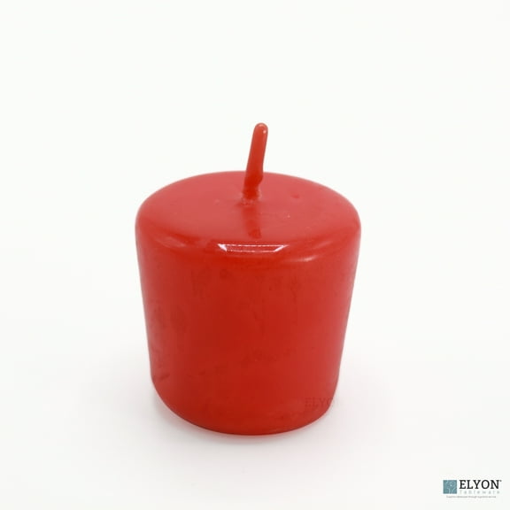 Elyon Tableware 24 Red Unscented Wax Votive Candles, 15 Hours Burn Time
