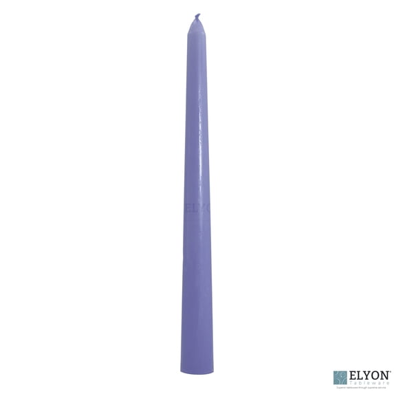 Elyon Tableware® 25 Lavender Unscented Wax Taper Candles, 8 Hour Burn Time