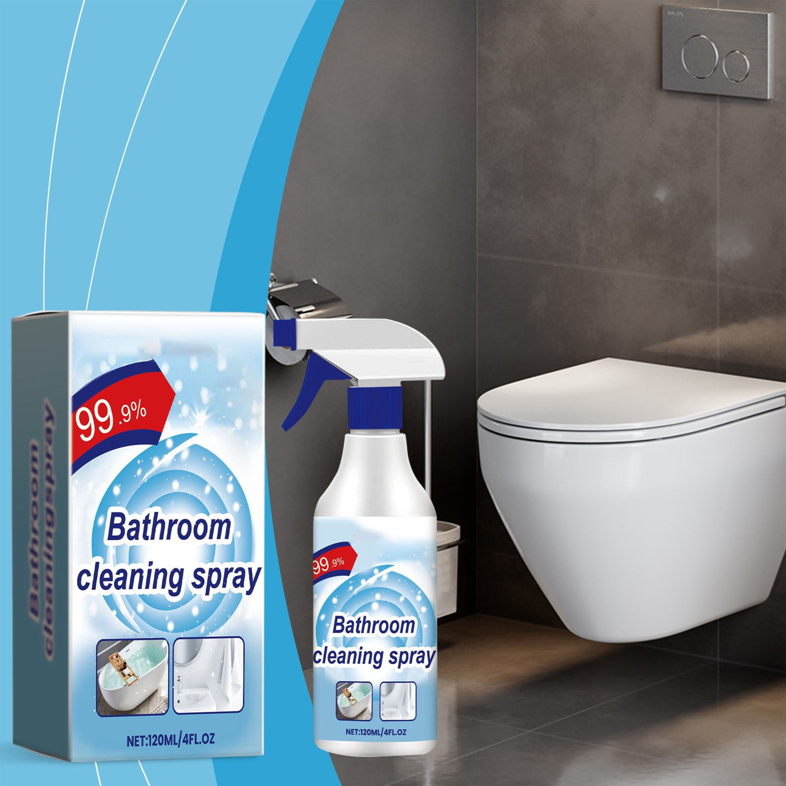Elysia Functional Bathroom Cleaning Spray Bathroom Cleaning Toilet Household Purpose Cleaner ...