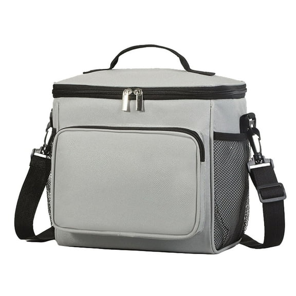 Elysian Clearance Lunch Bag for Men Women Work,Reusable Lunch Bag 10l Insulated Lunch Bag with Adjustable Shoulder Strap for Work/School/Outdoor Activities Outdoor Picnic Travel Grey 23.5X18X27cm