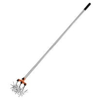 Elysian Clearance Weed Puller Tool,Tiller Cultivator for Garden and L Awn Cultivator Tool Interchangeable Impellers Adjustable Handle Adjustable Garden Manual Ro Tary Tiller Silver 144.8cm