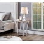 Elysian Contemporary Round End Table with Shelf, Gray - Walmart.com