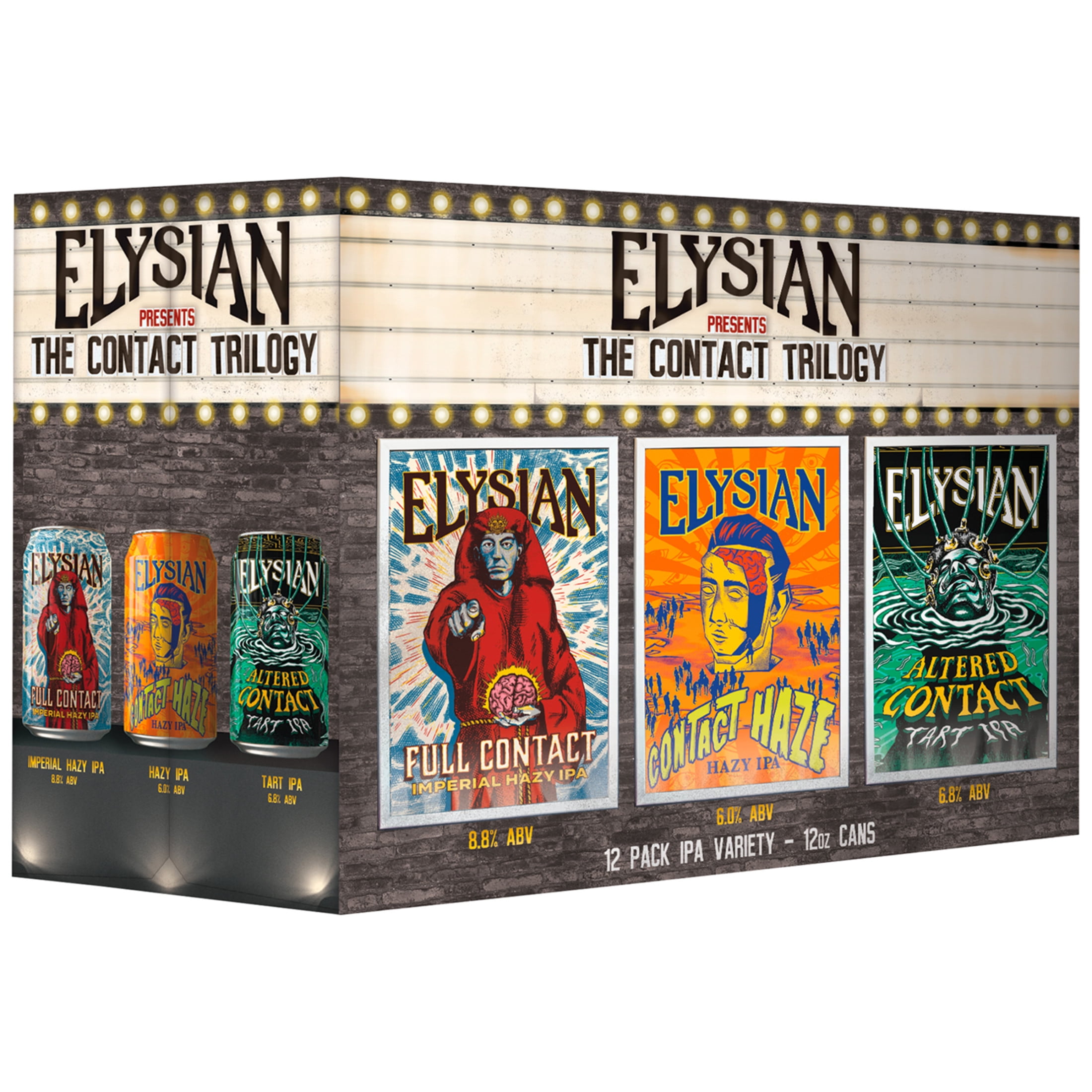 Elysian IPA Series Craft Beer Variety Pack, 12 Pack, 12 fl oz Aluminum