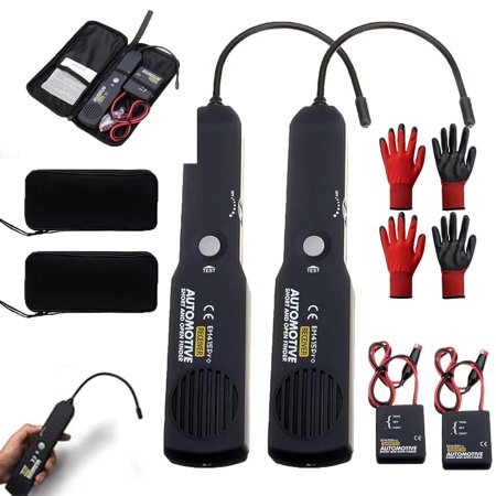 Em415pro Automotive Electrical Open&Short Finder Circuit Tester, Cable Tracker Electrical, Dc 6-42v Digital Car Circuit Scanner Diagnostic Tool, Circuit Finder and Tracer Kit (2 pcs Black)