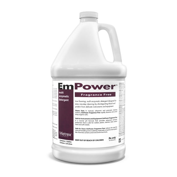 EmPower Fragrance Free Multi-Enzymatic Instrument Detergent 1 gal. Jug Unscented 4 Ct 10-4400