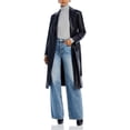 thumbnail image 1 of EmRata x AG Womens Valentina Vegan Leather Belted Trench Coat, 1 of 2