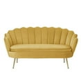 thumbnail image 1 of Posh Living Emaline Velvet Loveseat Yellow, 1 of 1
