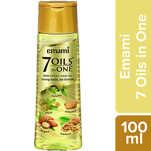 Emami 7-in-1 Hair Oil 100ml | with Natural Ayurvedic Herbs | Repairs Hair Damage | Nourishes Scalp | Fights Dandruff