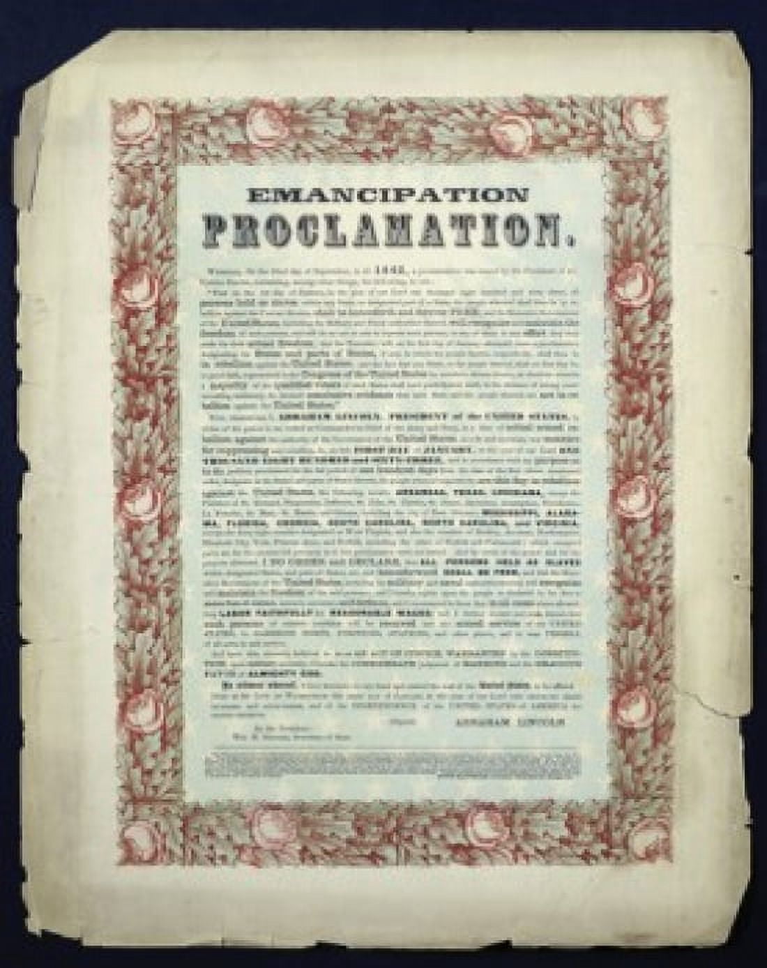 Emancipation Proclamation 1862 American History Canvas Art - (18 x 24)