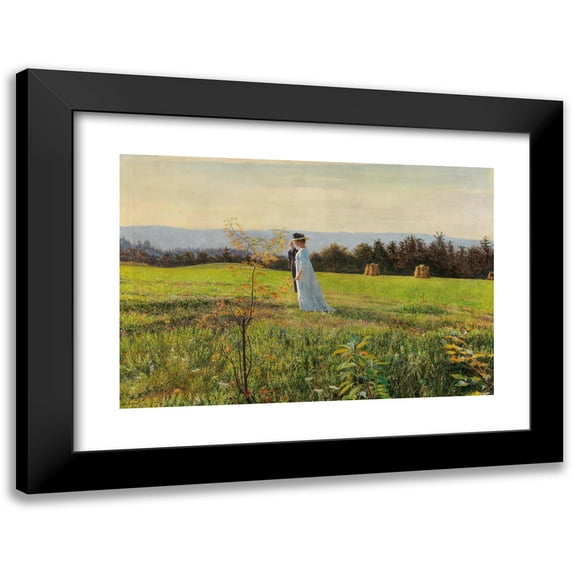 Emanuel Baschny 14x11 Black Modern Framed Museum Art Print Titled - A Summer Day (1910)