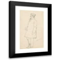 thumbnail image 1 of Emanuel Gottlieb Leutze 12x18 Black Modern Framed Museum Art Print Titled - Man in Cap and Coat (1852), 1 of 5