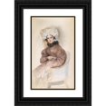 thumbnail image 1 of Emanuel Thomas Peter 12x18 Black Ornate Wood Framed Double Matted Museum Art Print Titled - Portrait of a Seated Lady with Ruffled Hood (1831), 1 of 5