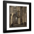 thumbnail image 1 of Emanuel de Witte 20x24 Black Modern Framed Museum Art Print Titled - Interior of a Protestant Gothic Church with Motifs from the Oude and Nieuwe Kerk in Amsterdam (1677), 1 of 5