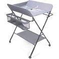 Emapoy Folding Baby Changing Table, Changing Table with Storage Basket, Lockable Wheels
