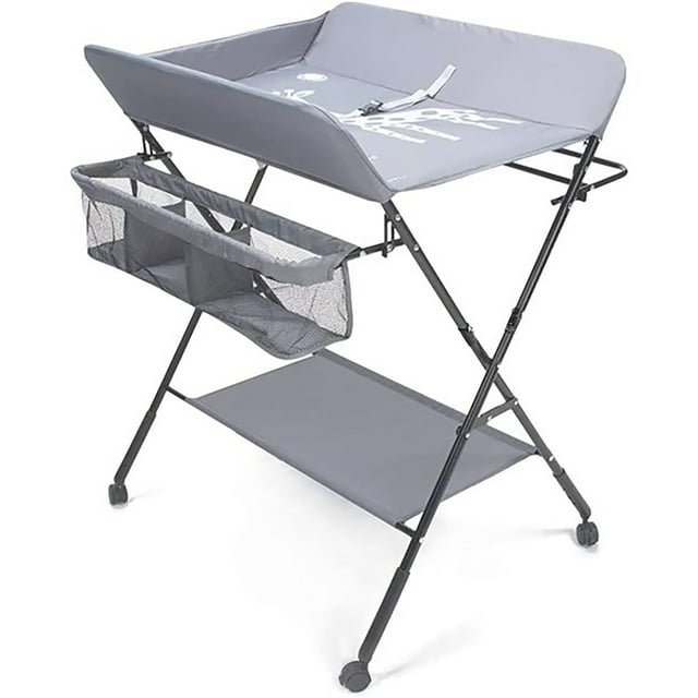 Emapoy Folding Baby Changing Table, Changing Table with Storage Basket