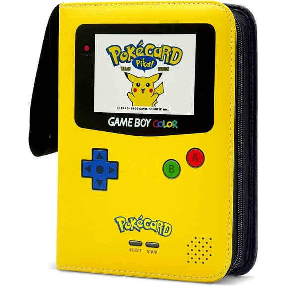 Emapoy Trading Card Binder 4-Pocket, 400 Pockets Card Holder Album with 50 Sleeves, Yellow