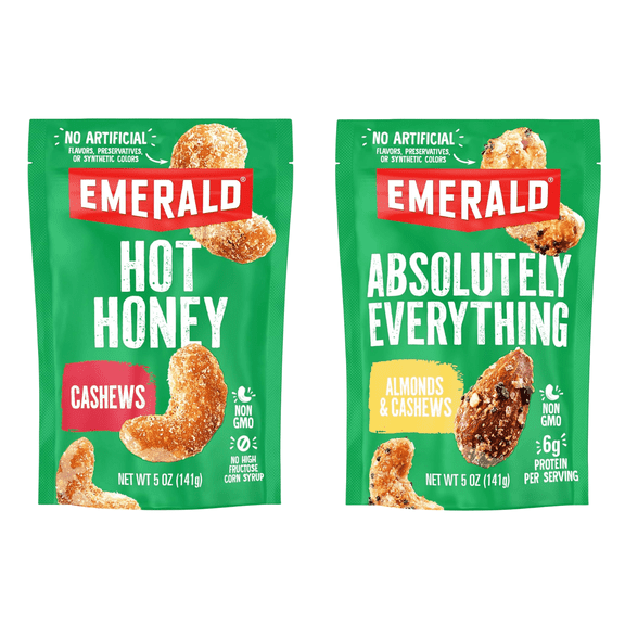 Emarald Nuts Hot Honey Cashew & Almost Everything (Variety Pack)