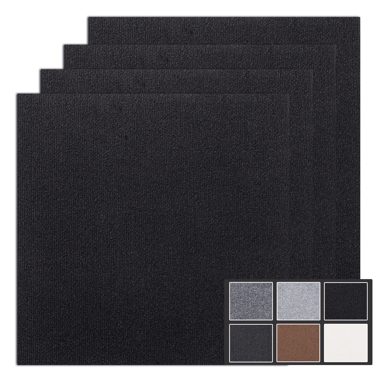 Lita, Carpet Squares, 24x24 Inch, Gray Polypropylene, Reusable