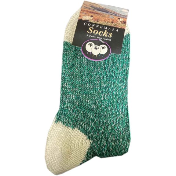 Emard Green Merino Wool Blend Connemara Sock Ema Women Made By Grange Craft