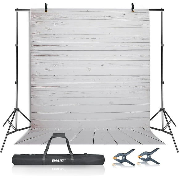 Emart 7x10ft Backdrop Stand,Vinyl Photography Background, Adjustable Background Support System Kit