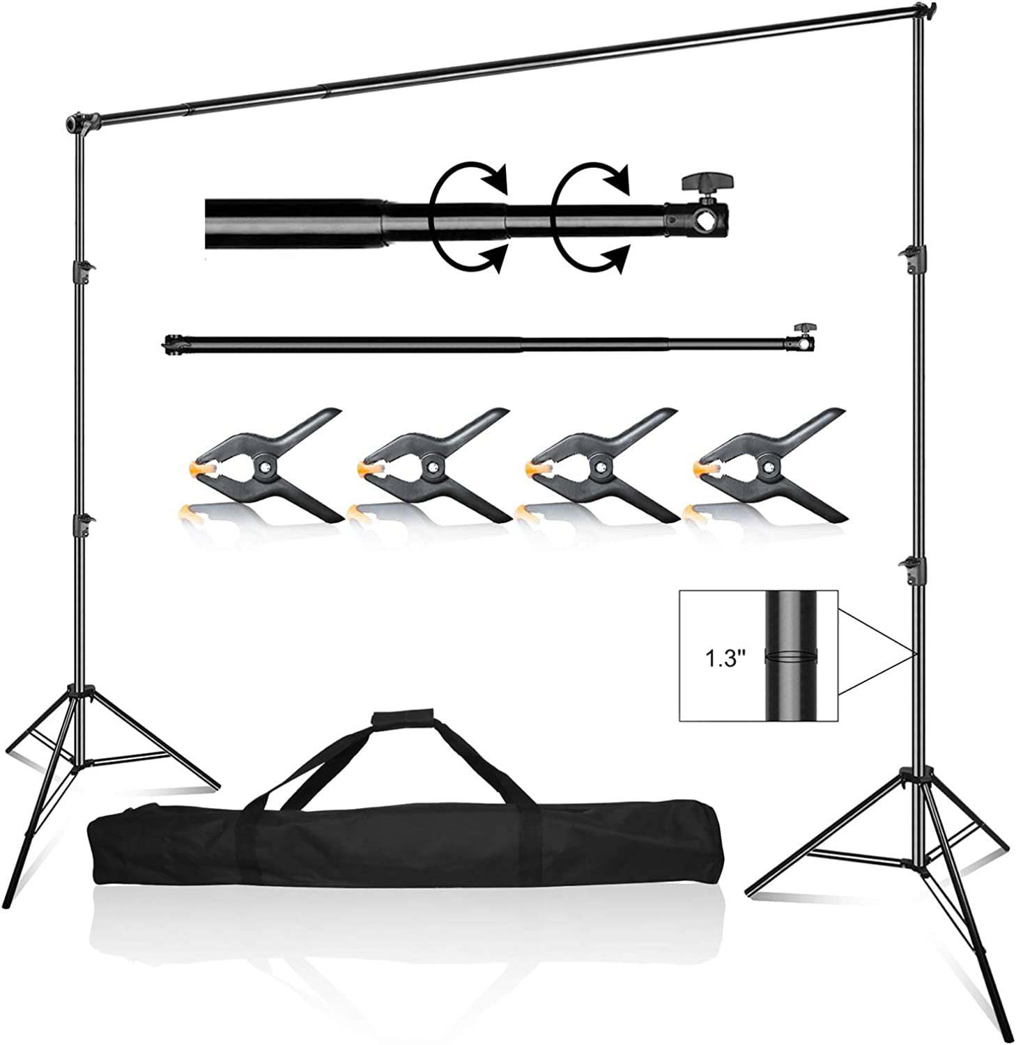 7x10 ft Adjustable Metal Photo Backdrop Stand – The Display Outlet