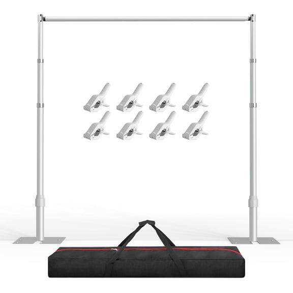Emart Drape Backdrop Stand Kit, Heavy Duty 8.9ft x10ft, Adjustable Metal Frame for Wedding Birthday,Party,Banquet
