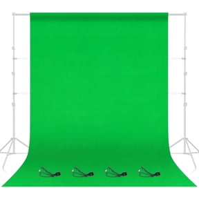 Emart Green Screen Backdrop, 8x10ft Photography Green Background Fabric Kit with 4 Clips for Video